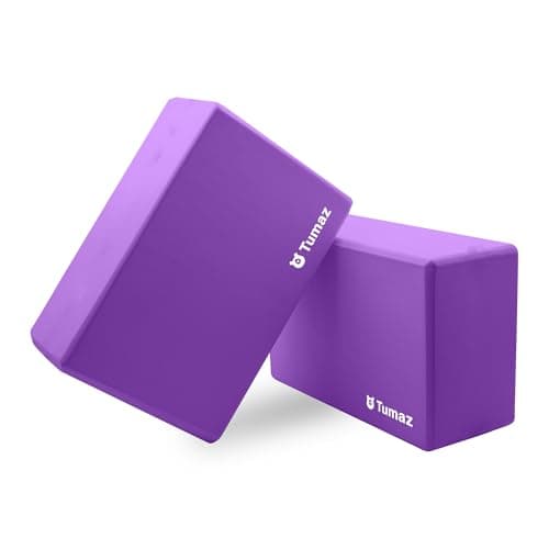 Tumaz Non-Slip Yoga Blocks 2-Pack - High Density/Lightweight EVA Foam & Natural Cork for Stability, Premium Set with E-Book Included 8