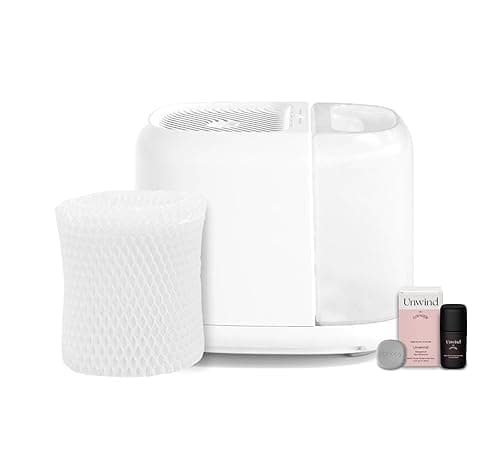 Canopy Large Room Humidifier, White, Large Room Humidifier, Large Living Space, 36HR Run Time, 5.5L Tank - Includes Canopy Humidifier Plus, Diffusion Well, Unwind Aroma, Filter, Power Cord & Adapter