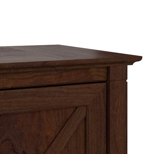 Bush Home Key West 2 Drawer Lateral File Cabinet in Bing Cherry, Document Storage for Home Office, Accent Chest with Drawers 8