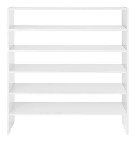 Whitmor Stackable 31" Extra Wide 2-Shelf Storage Organizer, White 8