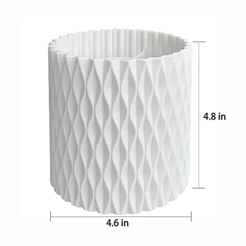 KLIONGO Pen Holder for Desk, 5 Slots 360 Degree Rotating Pencil Holder Makeup Brush Holder, Multifunctional Pen Organizer for Home, Office, Kids and School (White) 6