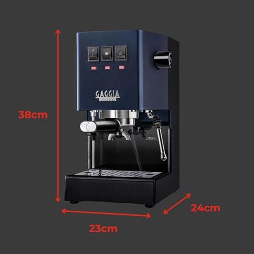 Gaggia RI9380/50 Classic Evo Pro Espresso Machine, Classic Blue, Small 8