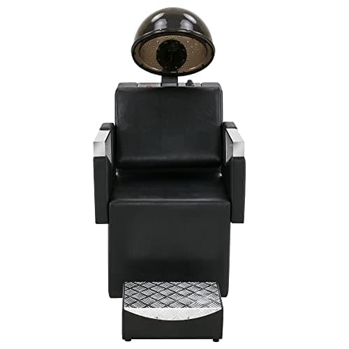 BarberPub Professional Height Adjustable Hooded Bonnet Hair Dryer Chair, 1350W Wood Frame Chair for Beauty Salon with 60 Minute Timer & Three-Position Temperature Control 2700 (Black) 9