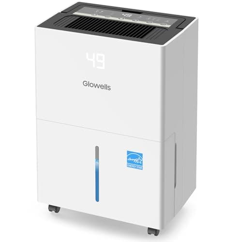 6500 Sq.Ft Energy Star Dehumidifier for Basement, 120 Pints Home Dehumidifier with Drain Hose for Large Room Crawl Space, Dehumidifiers with Smart Humidity Control, 1.32 Gal Water Tank, Auto Defrost