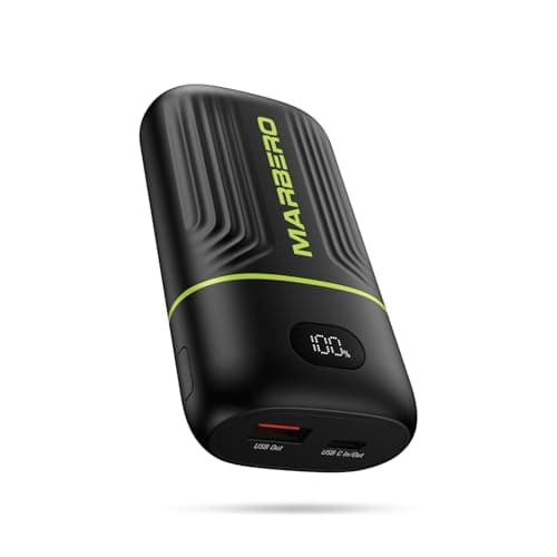 MARBERO Portable Charger 10000mAh Mini Power Bank USB C in&out Fast Charging Battery Pack Compact External Phone Powerbank Compatible with iPhone 16 15 14 13 12 Samsung S22 S21 Google AirPods iPad etc