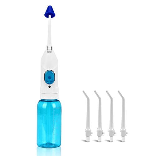 Portable Oral Irrigator Water Flosser Dental Water Toothbrush Toothpick Nasal Irrigator Implement Teeth Cleaner Water Flossers for Teeth,Home Travel Water Flosser with 4pcs Nozzles 7