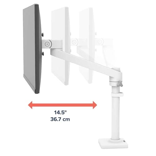 Ergotron – NX Single Monitor Arm, VESA Desk Mount – for Monitors Up to 34 Inches, 0 to 18 lbs – White 5