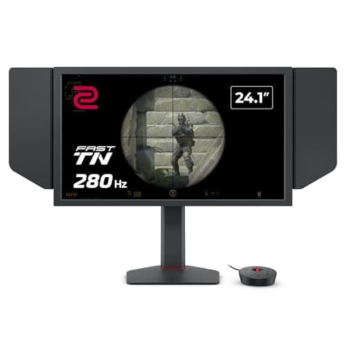 BenQ Zowie XL2540X+ 24.1 New Fast TN 280Hz Gaming Monitor, 1080p, Auto Game Mode by XL Setting to Share, Height Adjustment Powered by Industrial-Grade Bearing Design, S Switch, Shielding Hood