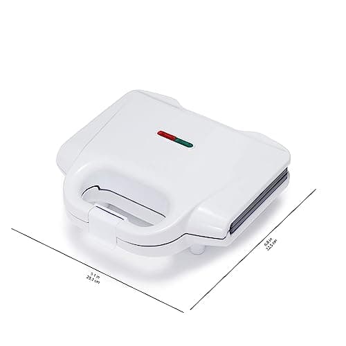 Amazon Basics Waffle Maker 2-Slices White with Non-stick coating and Easy to Clean, 700W 6