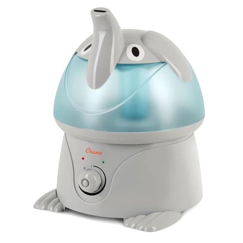Crane Cute Animal Humidifier for Kids Bedroom and Nursery, Ultrasonic Cool Mist, 1 Gallon, Auto Shut Off, Cool Mist Humidifier