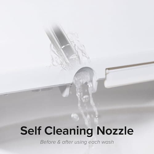 SmartBidet® SB-2400 Advanced Electric Smart Bidet™ Slim Profile Seat in Round White with Remote Control, LED Night Light, Stainless Steel Nozzle, Heated Seat, Warm Dryer 6