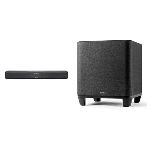 Denon Home Sound Bar 550 + Wireless Subwoofer Bundle (HEOS Built-in) – Dolby Atmos 3D Audio, Wi-Fi/Bluetooth Streaming, Alexa, AirPlay 2, & Multi-Room Support