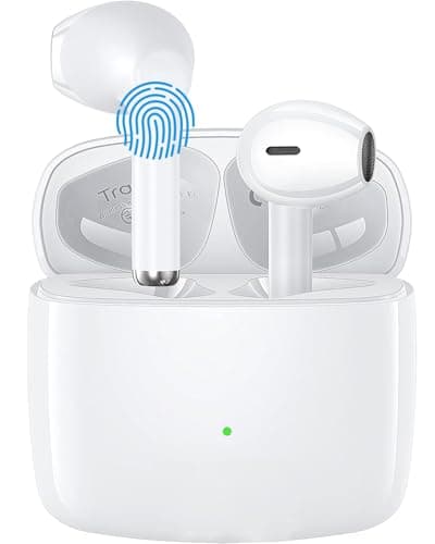 Wireless Earbuds, Bluetooth Earbuds Stereo Bass 48H Playback with Charging Box IPX7 Waterproof, in-ear Headphones with Built in Microphone Premium Sound Quality, Suitable for sports, work, travel