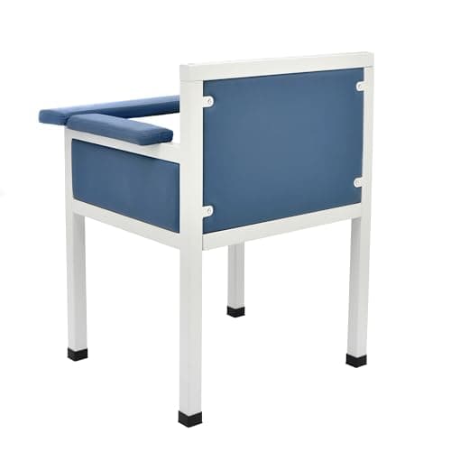 Vivacomfort Luxe Upholstered Blood Drawing Chair – Padded Phlebotomy Seat w/Adjustable Armrest & Steel Framing – Ideal for Hospitals & Medical Facilities (Blue) 8