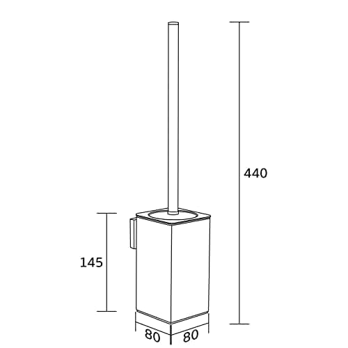 BVL Toilet Brush and Holder Black Toilet Bowl Brush for Ceaning with Stainless Steel Handle Wall Mounted 7