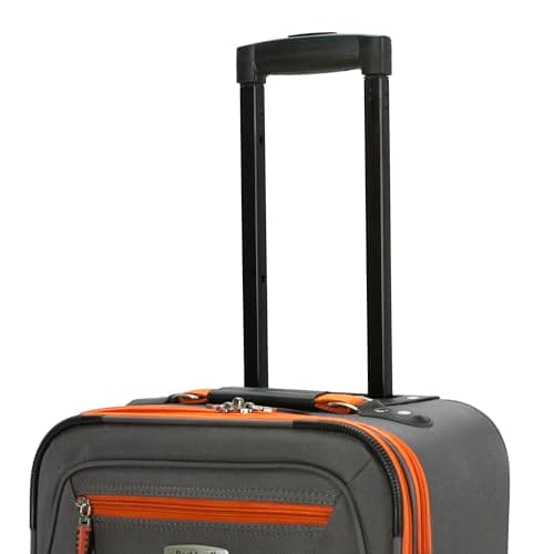 Rockland Pasadena Softside Spinner Wheel Luggage, Charcoal, Carry-On 20-Inch, F2281-CHARCOAL 7