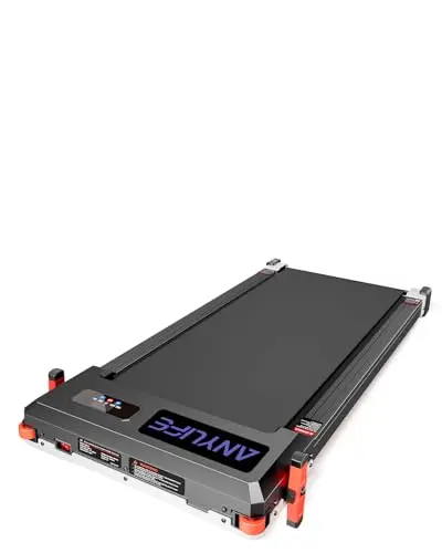 Walking Pad Treadmill, Anylife Incline Walking Pads Under Desk 330lb Capacity, 2.5HP Portable Treadmills for Home, Compact Treadmill Small Running Pad with LED Display, Remote Control, Light Purple