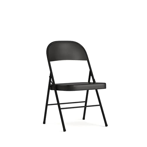 Flash Furniture HERCULES Series Double Braced Black Metal Folding Chair