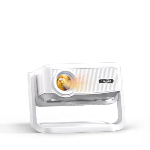 Projector with WiFi and Bluetooth, Mini-Projector: [360°Adjustable-Stand & Electric Focus & Auto Keystone], Lisowod L02 500 ANSI Portable Native 1080P Outdoor Movie Projector for Phone/TV Sticks