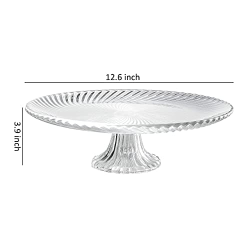 HyperSpace Footed Glass Cake Stand (12" Round) 8