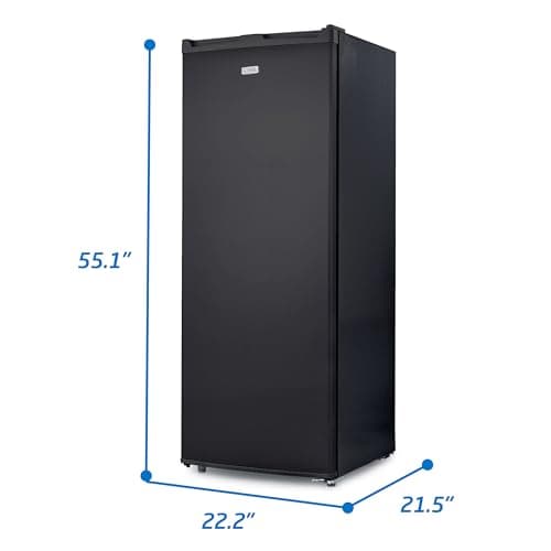 Commercial Cool Upright Freezer, Stand Up Freezer 6 Cu Ft with Reversible Door, Black 6