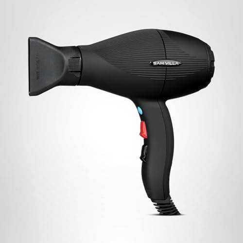 Sam Villa Lightweight & Quiet Ionic Professional Hair Dryer With Variable Speed & Temperature, Black Matte 8