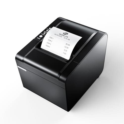 Rongta POS Printer, 80mm USB Thermal Receipt Printer, Restaurant Kitchen Printer with Auto Cutter Support Cash Drawer,USB Serial Ethernet Interface for Windows/Mac/Linux,Do Not Square (RP326)