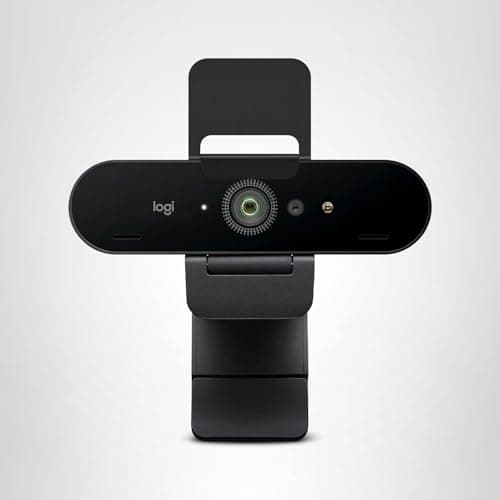 Logitech Brio 4K Webcam, Video Calling, Noise-Cancelling mic, HD Auto Light Correction, Wide Field of View, Windows Hello Works with Microsoft Teams, Zoom, Google Meet, PC/Mac/Laptop/MacBook/Tablet 11