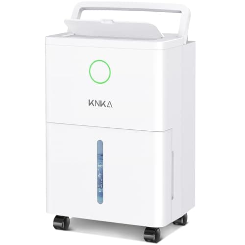 KNKA 1600 sq.ft Dehumidifier for Basement, 21 Pint Dehumidifiers for Home with Drain Hose, Continuous Drainage, Washable Filter, Intelligent Humidistat for Bedroom, Bathroom, Large Room