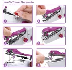 Handheld Sewing Machine – Battery Operated Stitching Machine w/USB Cable – Portable Sewing Machine for Beginners w/Instructional Videos - Mini Sewing Machine for Hemming, Repairs, & Quick Fixes 7