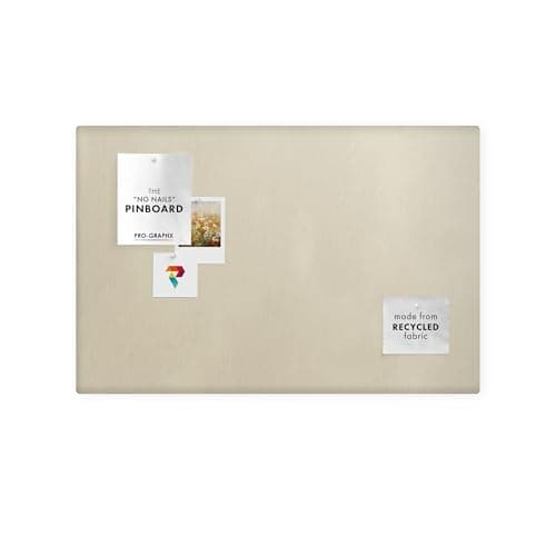 Fabric Bulletin Board Pinboard for Walls Thick & Stylish Frameless Display Notice Memory Board Office Home Elegant Decorative or School Organization Easy to Install (Sand, 24 x 36)