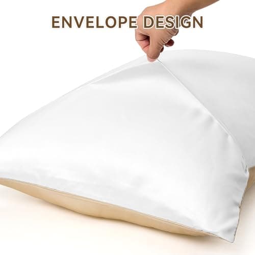 Warmstar Silk Pillow Case for Hair and Face, Mulberry Silk Pillow case Standard Size with Envelope Closure,22 Momme Single Sided Silk Pillowcase, Gifts for Anyone, 20x26 Inches,Champagne(1 PCS) 6