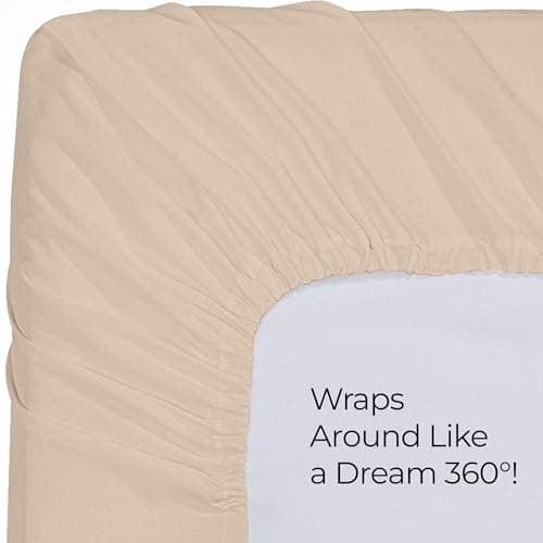 Utopia Bedding King Fitted Sheet - Bottom Sheet - Deep Pocket - Soft Microfiber - Shrinkage and Fade Resistant - Easy Care -1 Fitted Sheet Only (Beige) 6