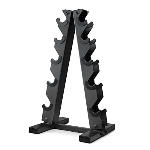 WF Athletic Supply Heavy Duty A-Frame Dumbbell Storage Rack, Steel Dumbbell Holder, Dumbbell Stand & Weight Racks for Home Gym Dumbbell Storage, RACK ONLY, Sizes Option Available