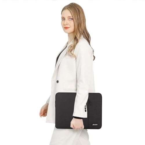 MOSISO Laptop Case 16 inch, 15-15.6 inch Laptop Sleeve Compatible with MacBook Pro 16 M4 M3 M2 M1, HP Acer Dell Lenovo ASUS Notebook, Polyester Vertical Computer Sleeve Bag with Pocket, Black 6