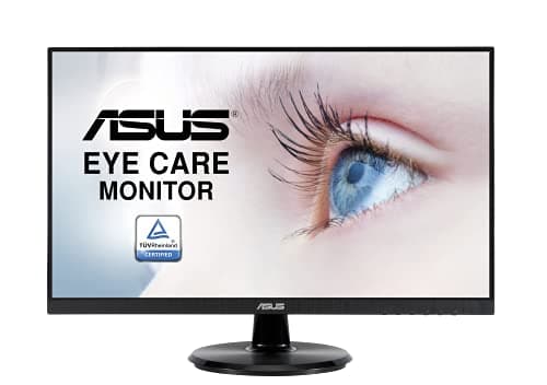 ASUS 24-Inch Desktop Monitor - 1080P Full HD, 75Hz, IPS, Adaptive-Sync/FreeSync, Eye Care, HDMI DisplayPort VGA, Frameless, VESA Wall Mountable - VA24DQ