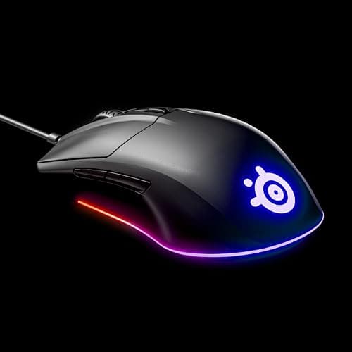 SteelSeries Rival 3 Gaming Mouse - 8,500 CPI TrueMove Core Optical Sensor - 6 Programmable Buttons - Split Trigger Buttons - Brilliant Prism RGB Lighting, Ergonomic, Black 5
