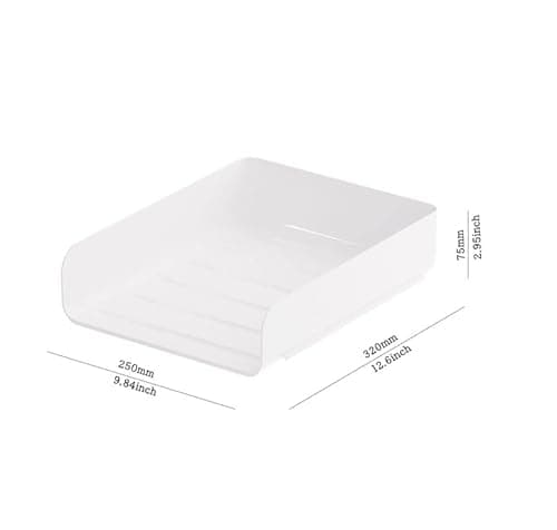 (4pcs Pack) HKeeper Stackable Paper Trays,Letter Tray Organizer,Office Desktop Organizer,A4 Paper Holder,Supplies Magazine,File Documents,Receipts（White,Regular） 8