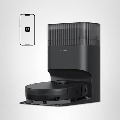 DREAME D20 Plus Robot Vacuum and Mop, 13,000Pa Suction, Self-Emptying with 5L Dust Bag, DuoBrush for Pet Hair, LDS Mapping, App & Voice Control, Ideal for Hard Floors & Carpets (Black) 12