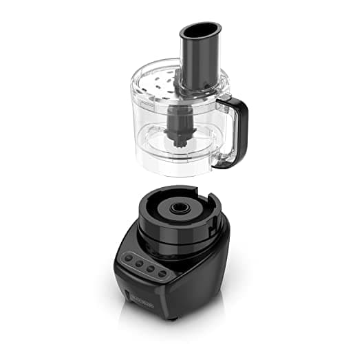 BLACK+DECKER 3-in-1 Easy Assembly 8-Cup Food Processor, Stainless Steel S-Blade, Easy-Clean, Touchpad Controls Black 7
