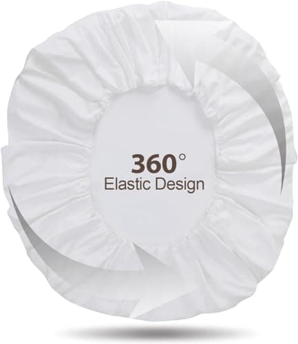 100% Egyptian Cotton Fitted Sheet, 18" Deep Pocket & 600 Thread Count Breathable Bottom Sheet (1 Fitted Sheet Only, White, Cal King) 7