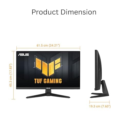 ASUS TUF Gaming 27” 1080P Monitor (VG279QE5A) – Full HD, Overclock to 144Hz, 1ms, IPS, Extreme Low Motion Blur Sync, Stereo Speaker, Variable Overdrive, DisplayWidget Center, 3 yr Warranty 5
