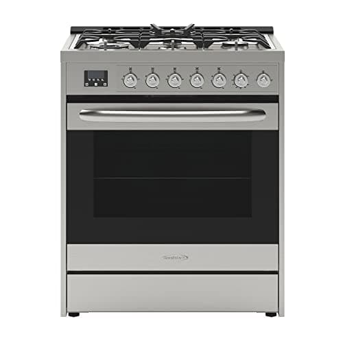 KoolMore 30” Inch Professional Gas Range Stove with 5 Burner Cooktop, Rapid Convection Oven, and Digital Timer with Heavy-Duty Cast Iron Grates, Stainless-Steel Appliance (KM-FR30G-SS),Silver 8