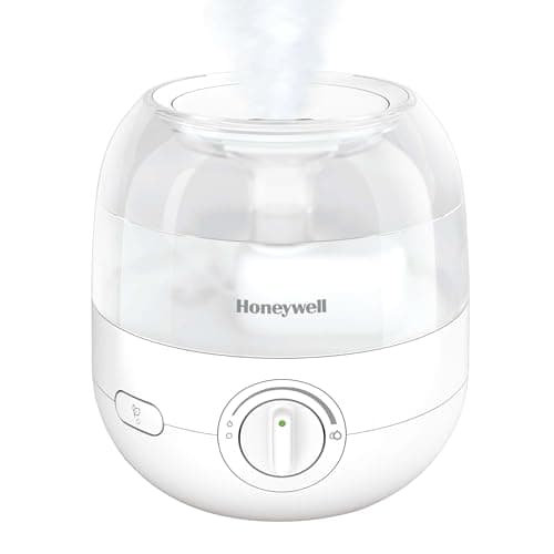 Honeywell Mini Cool Mist humidifier, Easy to Fill and Clean, humidifier for small Bedroom, Kids Rooms, or office. Ultra Quiet Operation and Auto Shut-Off - White, HUL525W