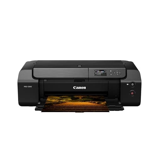 Canon PIXMA PRO-200S Professional 13" Wireless Inkjet Photo Printer with 3.0" Color LCD Monitor, 8-Color Dye-Based Ink, Black