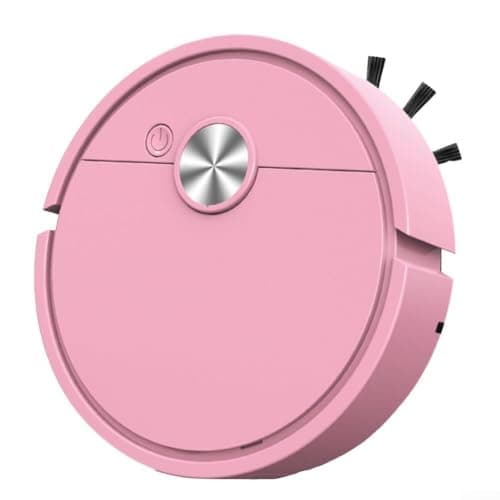 Smart Robot Vacuum Cleaner Intelligent Floor Cleaning Robot With Dual Sweeping Mopping System Multiple Cleaning Modes Automatic Charging Smart Navigation For Home Office Hard Floor Surfaces(Pink)