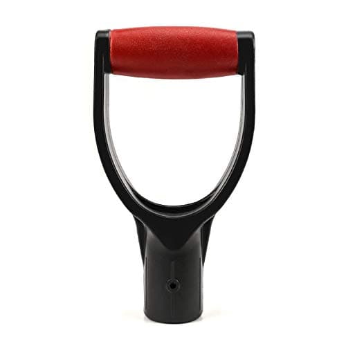 QWORK Plastic Spade Shovel with D Grip, 1-1/4" Polypropylene Shovel Handle for Digging and Raking