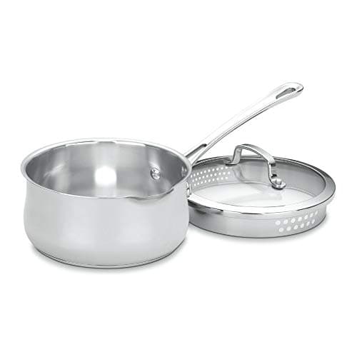 Cuisinart 419-18P 2-Quart Pour Saucepan with Cover Contour Cookware, Stainless Steel