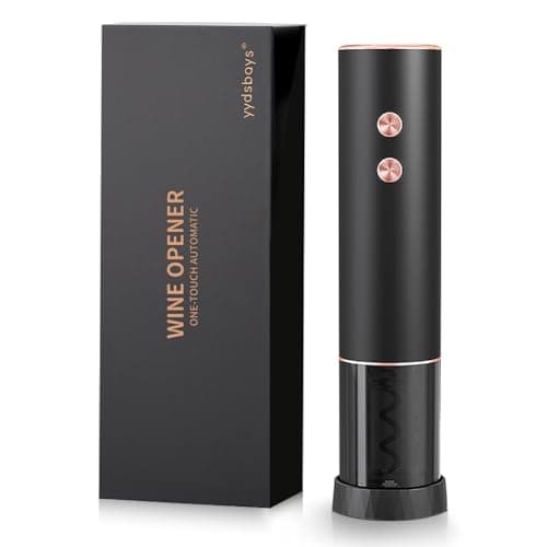 YYDSBAYS Electric Wine Bottle Opener Automatic Corkscrew Professional for Wine Lovers Luxury Gift (Gold, Opener with Foil Cutter, Gift Box, Rechargeable)