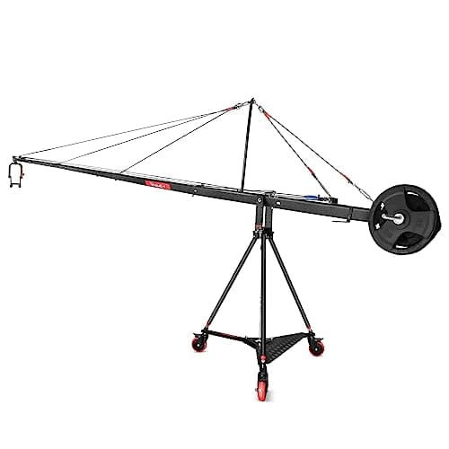 PROAIM Wave-5P 32ft/10m Camera Jib Crane Flight Production Package with Tripod Stand, Dolly & Pan Tilt Support Weight up to 21kg/46lbs. (P-W5P-FLT)